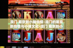 澳门 葡京新小睹怡情-澳门的葡京新怡情与小赌文化-澳门 葡京新小睹怡情