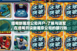 缅甸新葡京公司开户-了解与进军，在缅甸开设新葡京公司的银行账户-缅甸新葡京公司开户