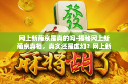 网上新葡京是真的吗-揭秘网上新葡京真相，真实还是虚幻？网上新葡京是真的吗