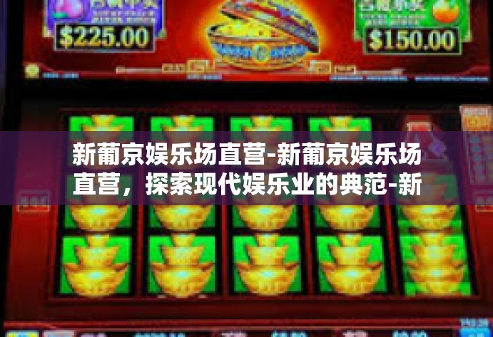 新葡京娱乐场直营-新葡京娱乐场直营，探索现代娱乐业的典范-新葡京娱乐场直营